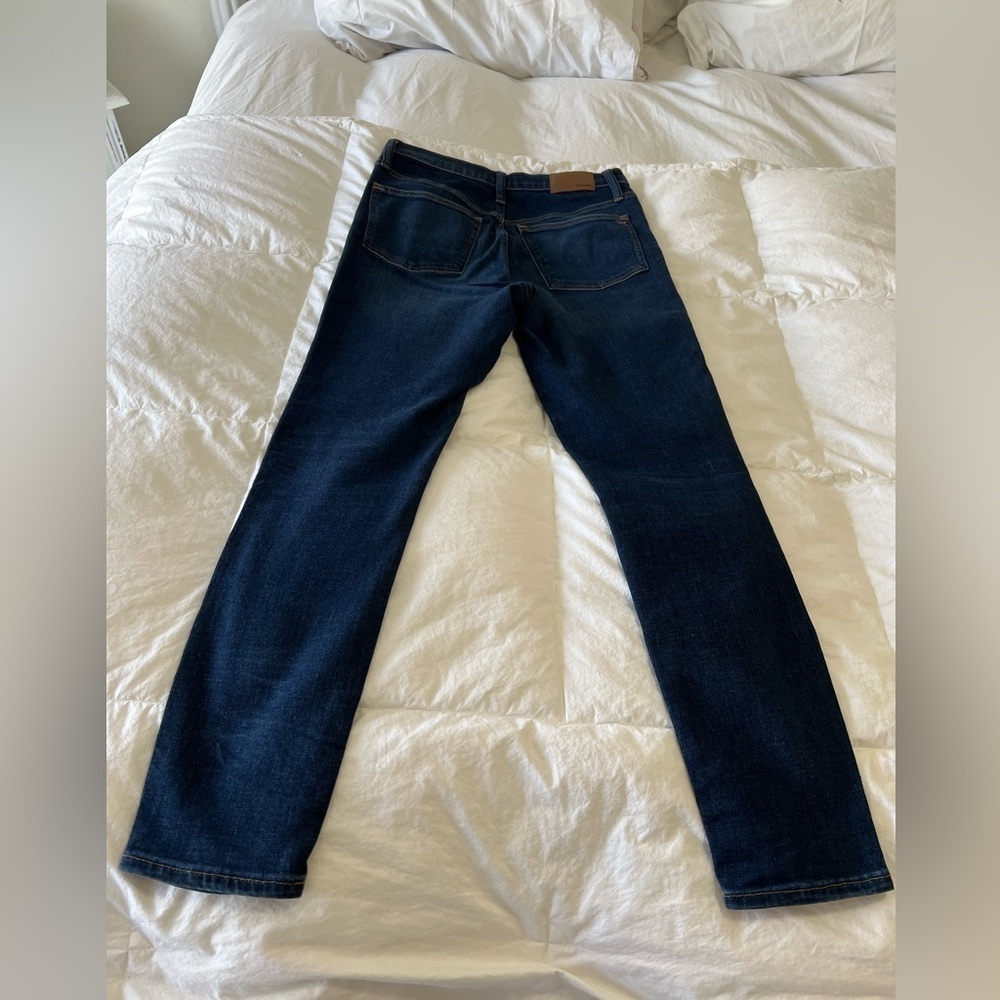 MADEWELL Women's 10" High Rise Skinny Jeans 5-Pocket Medium Wash Raw Hem SZ 28 - Picture 2 of 8